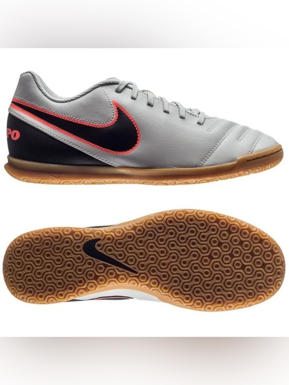 Nike Tiempo Rio III IC [819234-001 Platinum/Black] Men's Size 11